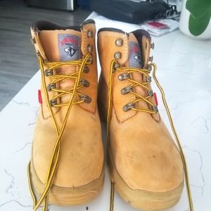 Steel toed work boots